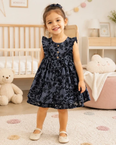 Girls' Patterned Dress - Vibrant & Playful Wholesale Apparel